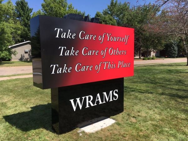WRAMS Back of Exterior sign