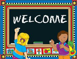 chalkboard with kids